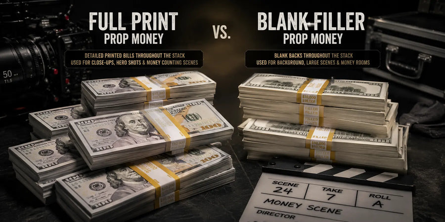 Full Print vs Blank Filler Prop Money: When Productions Use Each