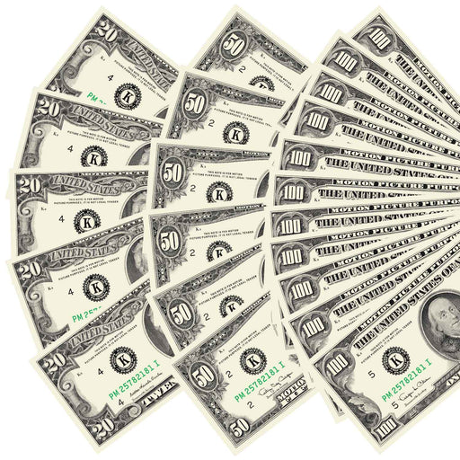 $1,500 prop money mix with 1990 series bills