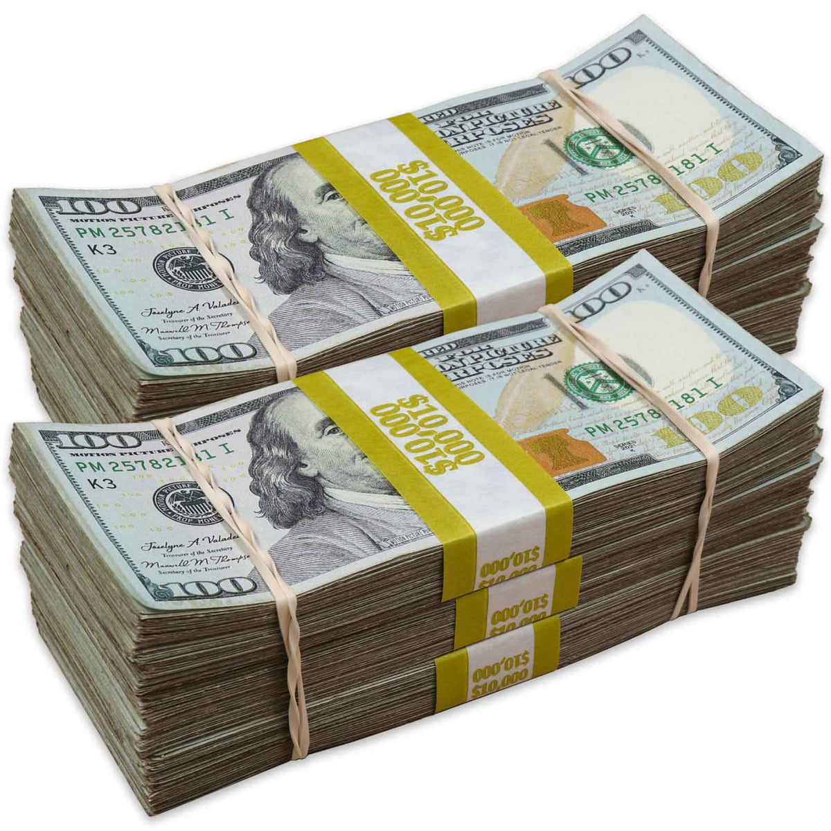 RealAged $60,000 prop money bundle pack for film productions