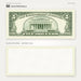 $5 1990s Close-Up prop bill: back-printed bill above its blank bordered reverse.