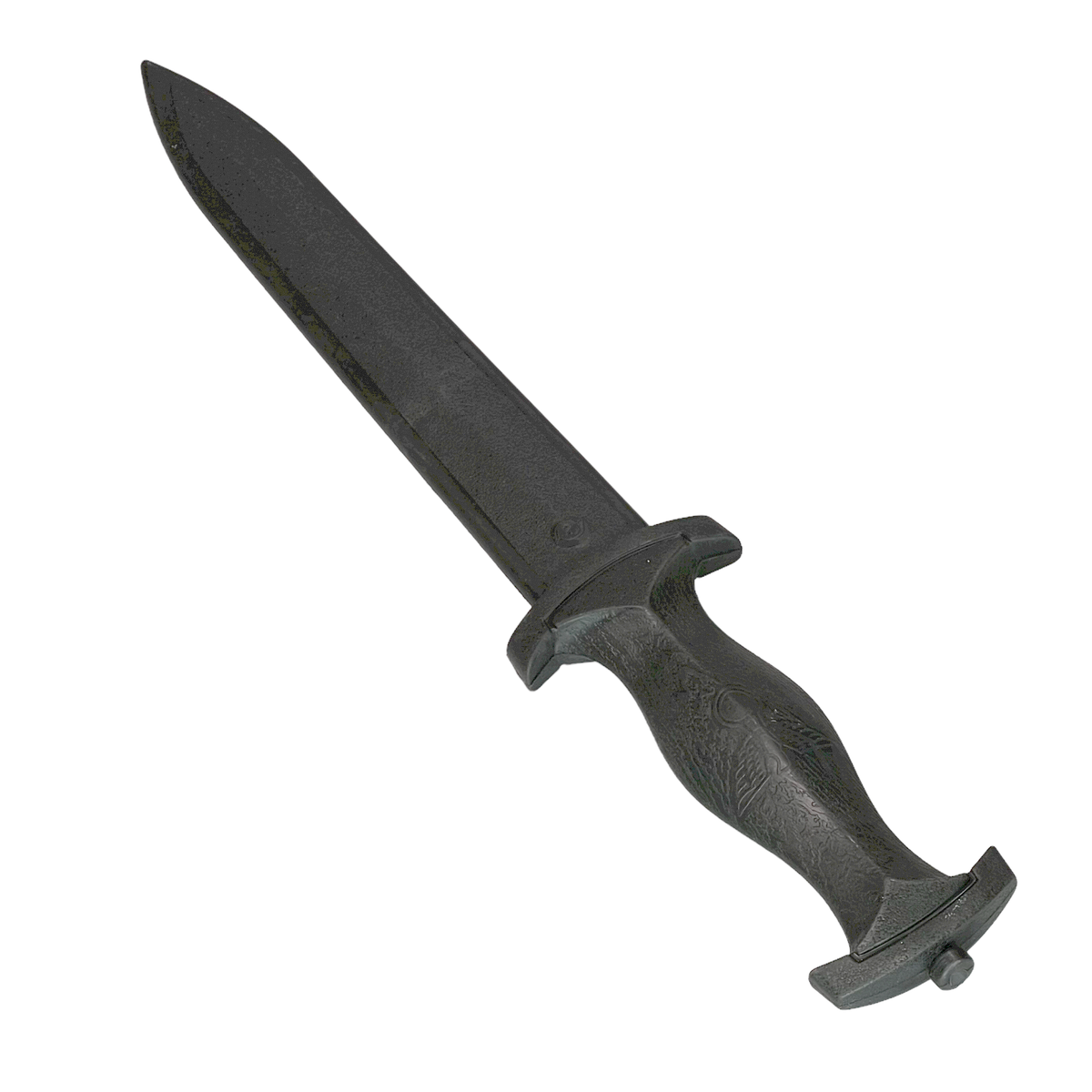 Long Spear Pointed Dagger Poly Training Knife Prop with 8.5 Inch Blade and Grooved Wood Grained Textured Handle - Prop Money Inc.