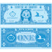 Blue custom baby shower money bills announcing a baby boy
