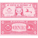 Pink custom baby shower money bills announcing a baby girl
