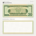 $20 New Series Close-Up prop bill: back-printed bill above its blank bordered reverse.