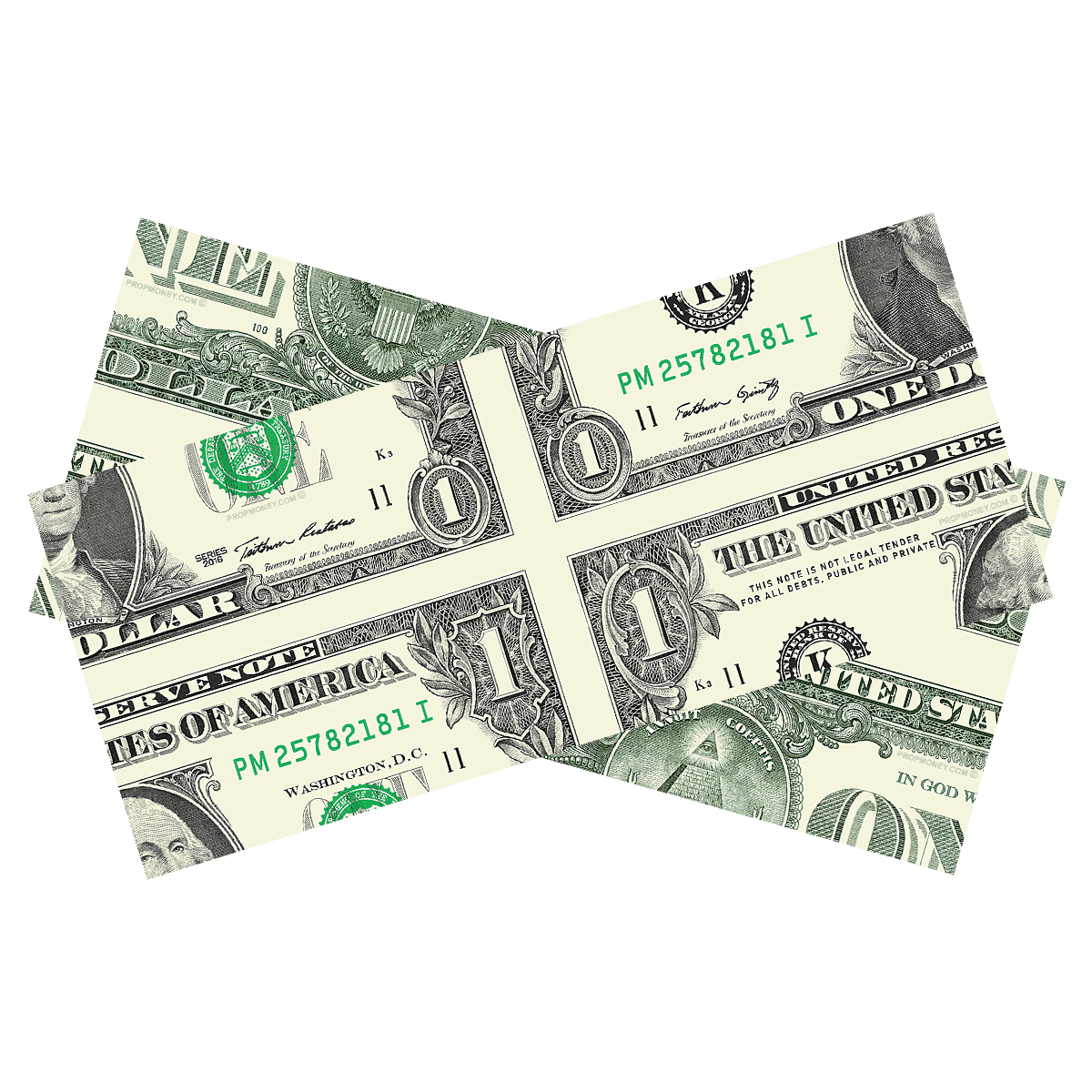 $1 mis-made double-sided bill for magicians