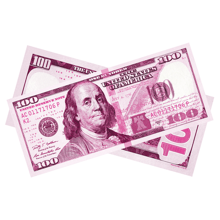 $100 New Series Pink Money Bills - PropMoney.com