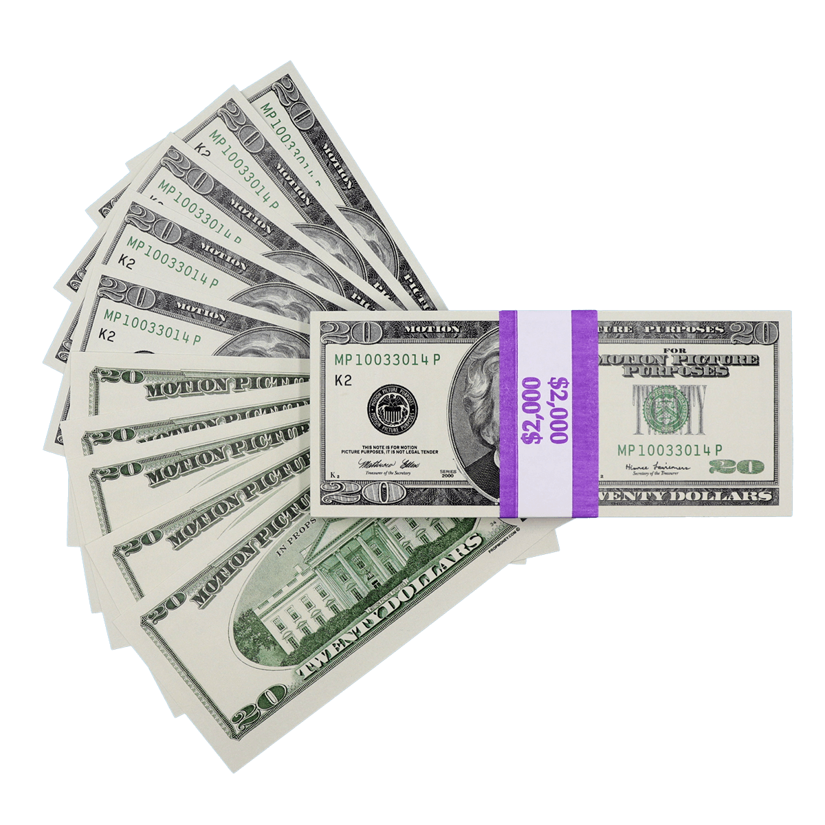 $2,000 Full Print 2000s Series Stack - PropMoney.com