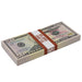 Full Print $50 prop money stack showing Grant and a brown $5,000 band