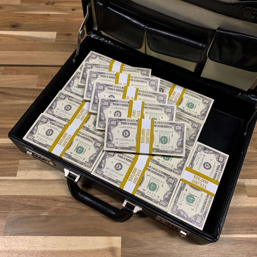 $500,000 1990s Series Full Print Stacks Briefcase - PropMoney.com