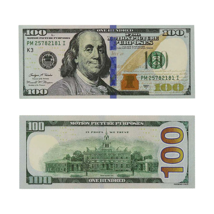 Mixed denomination prop money for film and photography